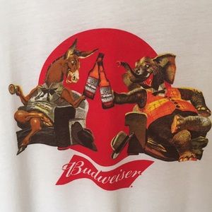 Budweiser Dems and Republicans T-Shirt XL Men's